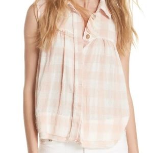 Free People Hey There Sunrise Button Up Shirt